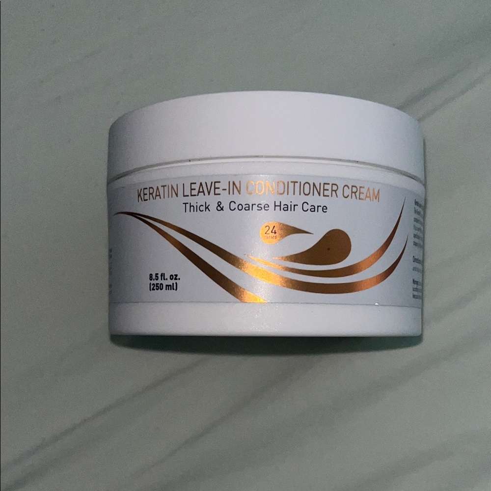 Keratin Leave-In Conditioner Cream - White and Gold